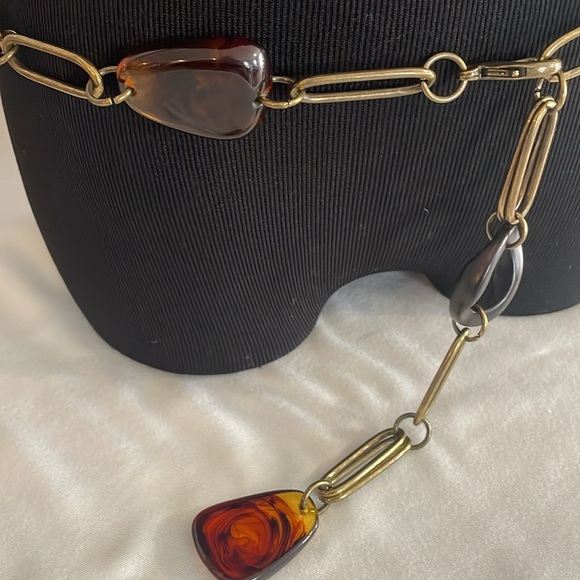 Vintage RARE ! Faux Tortoise Chain Belt Vintage RARE ! Faux Tortoise Chain Belt main image 2